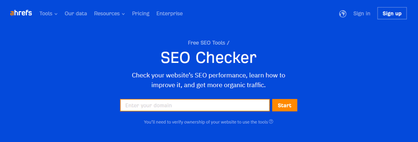 Ahrefs SEO Score Checker