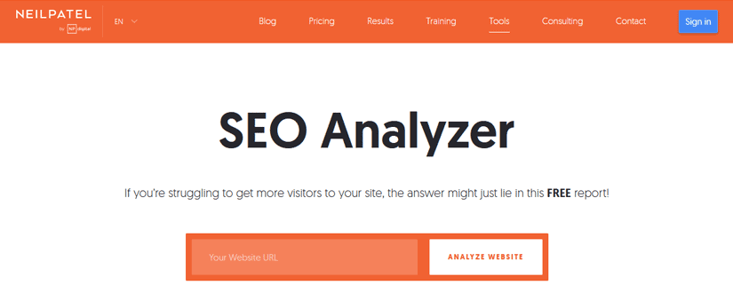 Neil Patel SEO Analyzer
